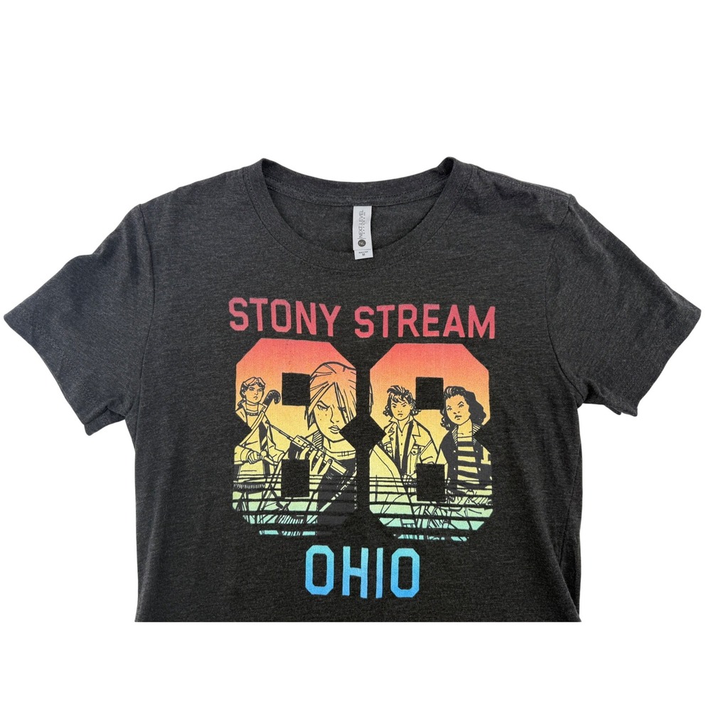 Next Level Stony‎ Stream 88 T-Shirt Size Women M Cotton Blend Gray Paper Girls